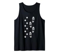 Paseo de Perros con Huella de pie Paseador de Perros Paseo Camiseta sin Mangas