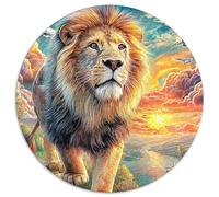 Paseo del León 1000 Piezas Puzzle Juegos Creativos Rompecabezas Redondo Presión Reducida Juguetes Familiar Puzzle Difícil 1000pcs (67.5x67.5cm)