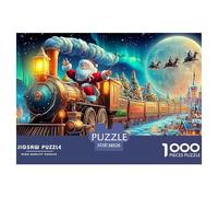 Paseo en Tren de Santa Rompecabezas para Adultos Desafío Imposible con Alma De Obra De Arte - El Regalo Navideño por Excelencia para Adultos Y Niños Desde 14 Años 38x26cm/1000pcs