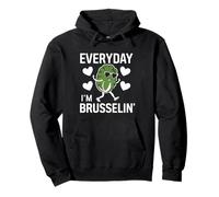 Paseo fresco de las coles de Bruselas Sudadera con Capucha