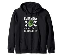 Paseo fresco de las coles de Bruselas Sudadera con Capucha