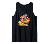 Paseo patriótico de Perritos Calientes para los Amantes de la Barbacoa y los Weenies Camiseta sin Mangas