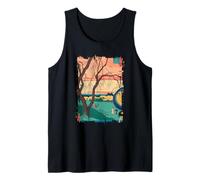 Paseo Vespertino Edo Paisaje Ukiyo-e Sereno Arte Japonés Camiseta sin Mangas
