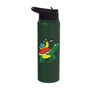Paseos de caracol en la parte posterior de la tortuga cómic Snails Slug Stainless Steel Insulated Water Bottle