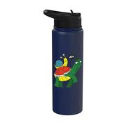 Paseos de caracol en la parte posterior de la tortuga cómic Snails Slug Stainless Steel Insulated Water Bottle