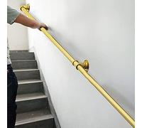Pases de barandilla de las escaleras de oro escaleras de interior Decoración, Riel mano dentro Bannister Metal Hierro forjado Accesorios de hierro, Corredor Soporte de seguridad Barra ( Size : 300cm )