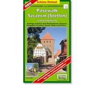 Pasewalk, Szczecin (Stettin) und Umgebung Radwander- und Wanderkarte 1 : 50 000: Ausflüge zwischen dem Randowbruch, Brüssow, Krugsdorf, Krackow, Boock, Dobra und Police