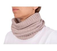 Pashmina - Braga de cuello mixto de cachemir para hombre y mujer, fabricada en Italia, unisex, de lana merina, color negro, gris, blanco y beige, beige, Talla única