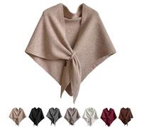 Pashmina Chales y envolturas para mujer, ponchos de cachemira de punto de lana del Reino Unido, capas de color sólido, chal abierto al frente, cárdigans para mujer, bufandas suaves, suéter cómodo para