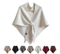 Pashmina Chales y Pañuelos para Mujeres Reino Unido Lana Tejida Ponchos de Cachemira Capas Color Sólido Chal Abierto por Delante Cárdigans Señoras Bufandas Suaves Cómodos Suéteres de Hombros Tops