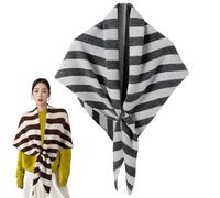 Pashmina shawl wraps for women Triangle Sweater Scarf, All Seasons Solid Color Shawl Tie Up Knotted Design (Gray-A,one size)