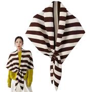 Pashmina shawl wraps for women Triangle Sweater Scarf, All Seasons Solid Color Shawl Tie Up Knotted Design (Brown-A,one size)
