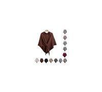 Pashmina Wraps for Women, Women's Elegant Shawl Wraps Soft Open Front Poncho Sweater for Fall and Winter (Brown)