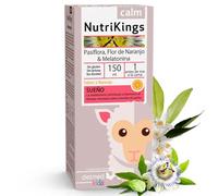 Pasiflora Melisa y Flor de Naranjo con Vitaminas B y Melatonina 1 mg - Sabor Suave - Apoya la Relajacion y el Descanso - Jarabe Infantil 150 ml - Nutrikings Calm Dietmed