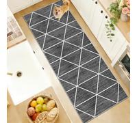 Pasillo Alfombra para Corredor Moqueta por Extra Largo Corredores Lavables Antideslizantes Felpudo Alfombras Pie de Cama Puerta Alfombras Entrada Bateria Electronica Tapete Cocina Gris 50 x 100cm