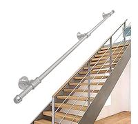 Pasillo de Bandera de Escaleras de Hierro Forjado, Kit de Riel de Bandera de Corredor con Soportes Y Tornillos de Metal, Pasillos de Seguridad para Escaleras O Escaleras/3.3Ft/1M
