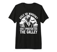 Pasillo o Ventana Prefiero el Asistente de Vuelo de la galera Camiseta Premium
