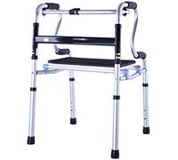 Pasillo Walker antiguo Soporte para caminar sin ruedas Caminero para discapacitados con asiento Bastón de cuatro patas Estrella de la luz