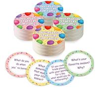 Pasimy 100 tarjetas de conversación familiar a granel para niños, juegos de tarjetas de preguntas divertidas para iniciar conversaciones, tarjetas de conversación, juego para niños y adultos, viajes