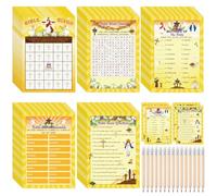 Pasimy Juego de 149 piezas de preguntas bíblicas para 25 jugadores, juegos de fiesta cristiana, trivia religiosa, búsqueda de palabras, tarjetas de papel de bingo para Pascua, vacaciones, escuela