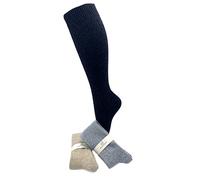 PASINI FASHION 3 pares - Calcetines largos de canalé para mujer - Colección DAY and NIGHT - dinámicos y cómodos, en surtido en tres colores (39-42) (35-38)