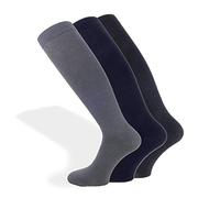 PASINI FASHION 3 pares - Calcetines largos para hombre en Lana Merino - Colección MERINO - elegante y confortable, en surtido en los colores Negro, Azul y Gris