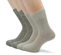 PASINI FASHION 4 pares - Calcetines unisex de mezcla de lino - Colección Flax - transpirables, naturales y ecológicos, 2 Salvia 2 Caki, 39-42