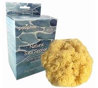 Pasiphae - Esponja de baño natural de color amarillo para baño, exfoliante corporal, regalo de baño ecológico de alta calidad, tamaño XL (14,5-16 cm)
