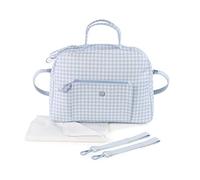 Pasito a Pasito. Bolsa para Carrito de Bebé Together. Bolsa Organizadora, Práctica, Elegante y de Gran Tamaño. Bolso de Maternidad Fabricado en Polipiel. Color Azul/Blanco