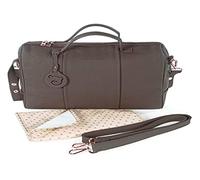 Pasito a Pasito. Bolsa para Carro de Bebé London. Bolsa Canastilla de polipiel con Cambiador. Práctica, elegante y espaciosa para llevar lo necesario en el paseo. Color Marrón. Medidas 38x28x16 cm.