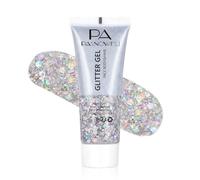 PASNOWFU Silver Body Glitter Gel, Holographic Chunky Sparkle Hair Glitter for Festival Accessories, Rave Accessories for Women, Mermaid Sequins Gel for Carnival Concert, Festival Outfit for Women