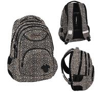 PASO BeUniq Minnie Leopard Print School Backpack, Black, L, Black Colour, Large