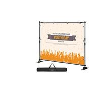 Paso de soporte banner fondo 8 pies y repetición for expositor pared la feria con el estuche transporte Foto ajustable Para principiantes: Bricolaje(300 x 240cm)