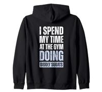 Paso Mi Tiempo En El Gym Haciendo Sentadillas Sudadera con Capucha