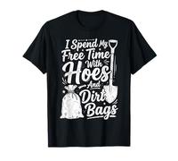 Paso mi Tiempo Libre con Azadas y Bolsas de Tierra, Divertida jardinería Camiseta