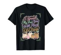 Paso mi Tiempo Libre con Azadas y Bolsas de Tierra, Divertida jardinería Camiseta