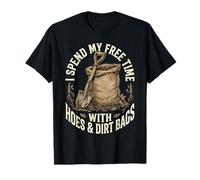 Paso mi Tiempo Libre con Azadas y Bolsas de Tierra, Divertida jardinería Camiseta