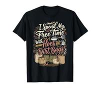 Paso mi Tiempo Libre con Azadas y Sacos de Tierra Funny Gardener Camiseta