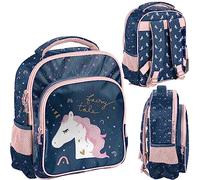 PASO Mochila de guardería con unicornio, azul, M