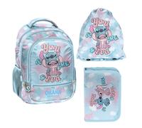 Paso Mochila Stitch & Angel Ohana, 2 compartimentos, espalda ergonómica, bolso y