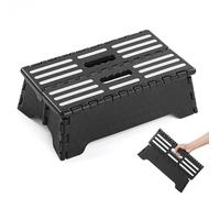 Paso plegable portátil: el taburete liviano para escalones es lo suficientemente resistente para apoyar a los adultos y lo suficientemente seguro para los niños. Abre fácil con un tirón.