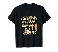 Paso todo mi tiempo libre en la tipografía de mundos 2D Camiseta