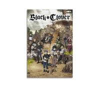 PASOFENE Póster decorativo de 4 pósteres de anime Black Clover para pared e impresión artística moderna para dormitorio familiar, 30 x 45 cm