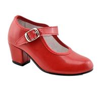 Pasos de baile - Zapato de Flamenca (Pedir una Talla más de la Habitual) 924367 Sintético NIÑOS Color: Rojo Talla: 35