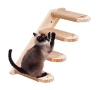 Pasos de Pared de Gato: escalones de Gato de Madera de Pino Natural, escaleras para Que ahorran Espacio | Pasos para la Escalada de Jugando Tubos de expansión en Reposo, Tornillos y dispos