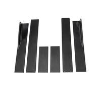 Pasos Laterales 78.7" 86.6" para VW para Golf MK5 MK6 GTD GTI TDI TSI GTI MK7 CC Faldón Lateral Extensión Universal Divisor Delantal Divisor Cubierta Aleta(86,6 Pulgadas Negro)