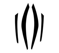 Pasos Laterales Embellecedor Párpado Ceja Trasera para Mazda CX5 CX-5 2012 2013 2014 2015 2016 2017(Negro)