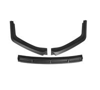 Pasos Laterales para Civic Hatchback 2016-2021 Parachoques Delantero Labio Divisor Lateral Alerón Kit Carrocería Protector Deflector Accesorios Automóvil(Negro Mate)