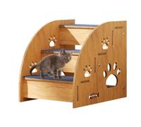 Pasos para Mascotas para Gatos: Escaleras Interiores De Madera para Perros, Rampa para Subir Camas Altas, Escaleras Antideslizantes para Perros Y Gatos Grandes, Medianos Y Pequeños | Cama para