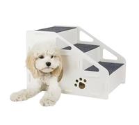 Pasos para perros para cama y sofá, 42 x 32 x 32 cm, no deslizante, escalera para mascotas estable de 4 peldaños, escalones para perros para llegar a la cama | Jugador alto de BE